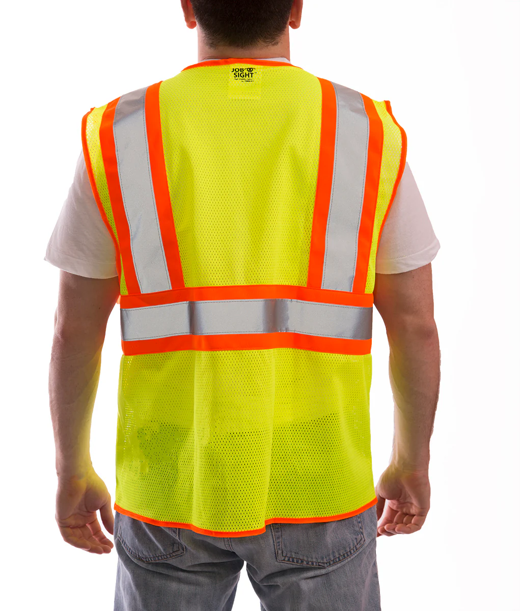 Job Sight Class 2 Two-Tone Mesh Vest - Image 3