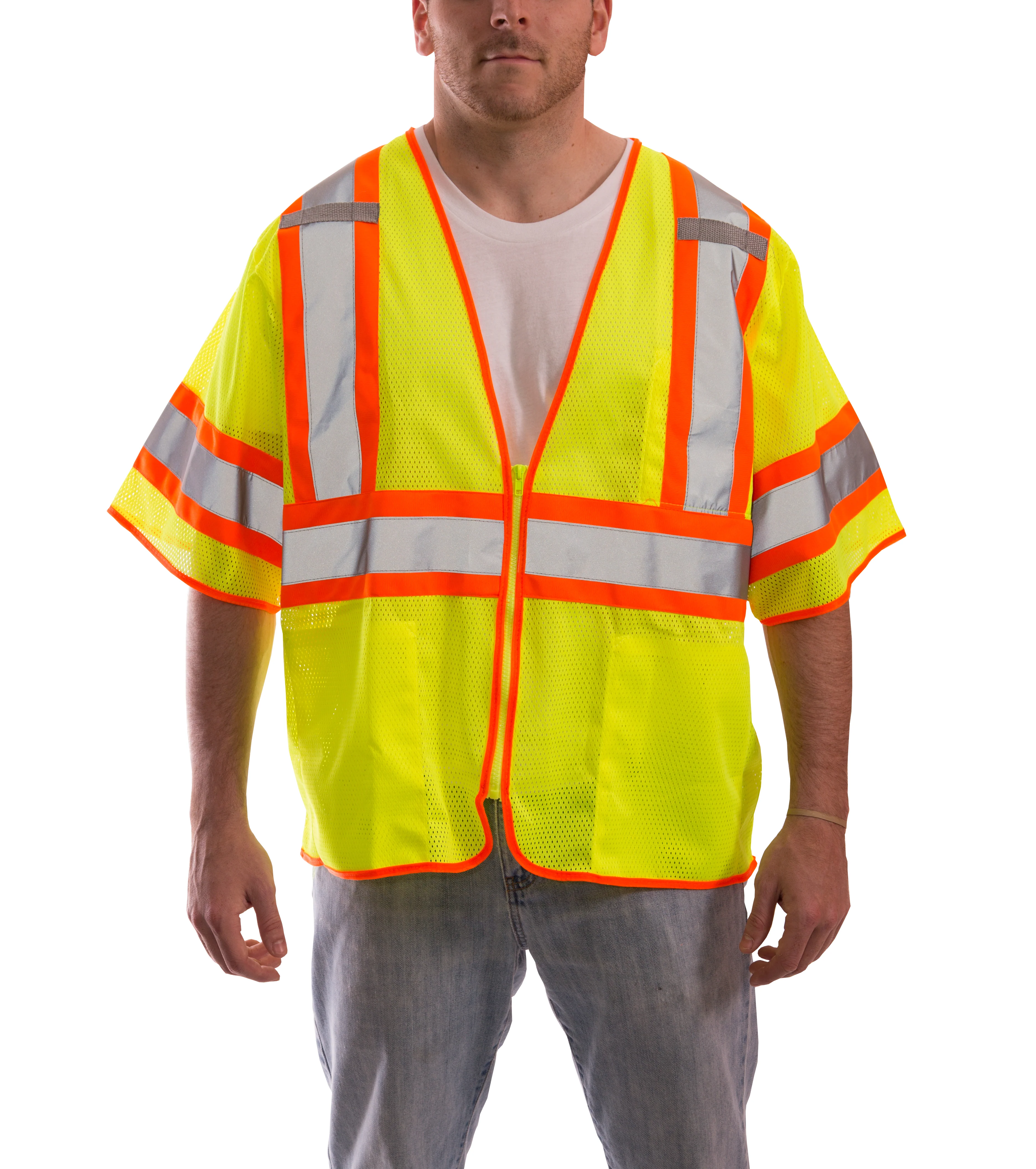 Job Sight Class 3 Two-Tone Mesh Vest - Image 2